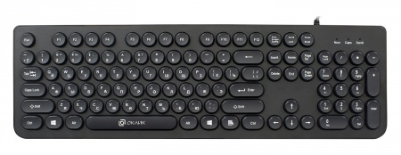 Клавиатура Оклик 400MR USB, 1.5 м, черный, тонкая(slim)