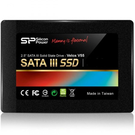 Накопитель SSD 240Gb Silicon Power S55 <SP240GBSS3S55S25>, SATA III, 550/440 MB/s, 2.5