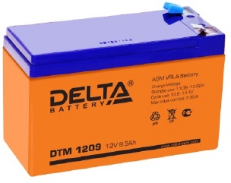 Аккумулятор 12V-9Ah DELTA DTM1209 (ДхШхВ 151х65х94мм) 2.65 кг