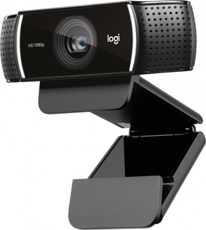 Веб-камера Logitech C922 Pro Stream (1920x1080, CMOS, 2Мп, с микрофоном, USB 2.0) Black (960-001089)