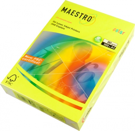Бумага А4 80 гр/м2, Master/Color (YE23) Past.Yellow, 50 лист.,