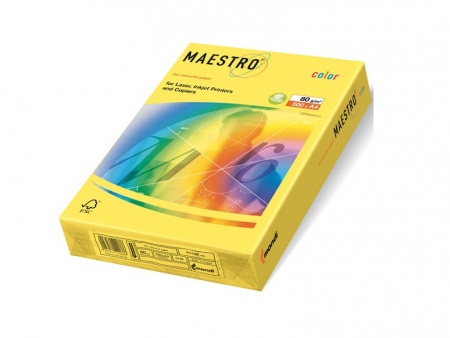 Бумага А4 80 гр/м2, Master/Color (CY39) Canary Yellow, 50 лист.