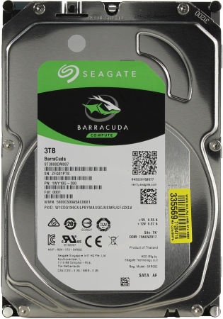 Жесткий диск 3Tb Seagate <ST3000DM007> SATA 6GB/S, 5400rpm, 256Mb /3.5