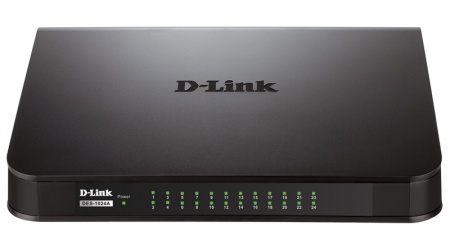 Сетевой коммутатор D-Link DES-1024A/E1B <24 порта 10/100Мбит/с> неуправляемый