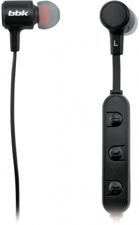 Наушники с микрофоном BBK BT03, черный, беспроводные bluetooth