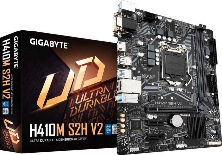 Системная плата Gigabyte H410M S2H V2 (S1200 Intel H470 2xDDR4 mATX AC`97 8ch(7.1) GbLAN+VGA+DVI+HDMI)