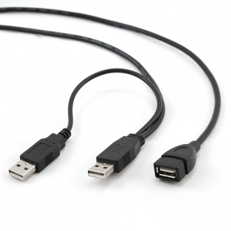 Кабель-удлинитель USB 2.0 Pro 0,9м Cablexpert, 2xAm/Af, экран (CCP-USB22-AMAF-3) черный