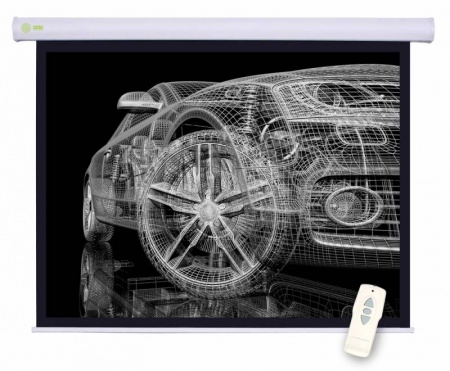 Экран Cactus Motoscreen CS-PSM-150x150, 1:1, 150x150см, настенно-потолочный рулонный с электроприводом