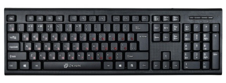 Клавиатура Оклик 120M USB, 1.6 м, черный