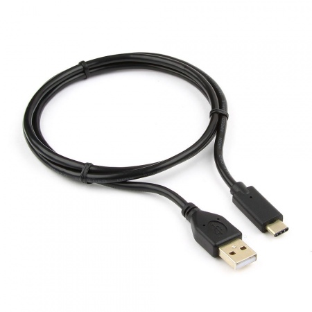 Кабель USB Type-C - USB 2.0 (A) Cablexpert, 1м, черный, 3А, 36Вт, QC3.0, медь, двойной экран (CCP-USB2-AMCM-1M)
