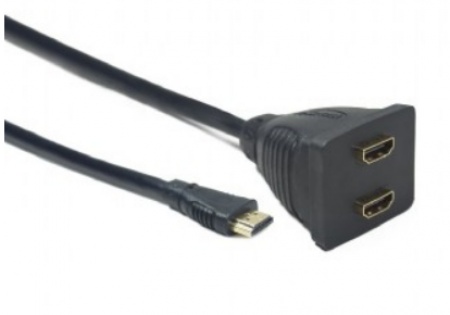 Разветвитель Cablexpert DSP-2PH4-002, HDMI 1in -> 2out (1 компьютер ->2 монитора), HD19F/2x19F