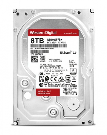 Жесткий диск 8Tb Western Digitall SATA-III  WD8003FFBX Red Pro (7200rpm) 256Mb 3.5
