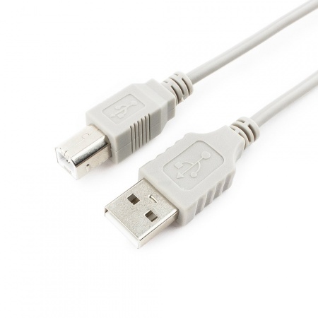 Кабель USB 2.0 AM/BM, 3м, Cablexpert (CC-USB2-AMBM-10) медь, серый