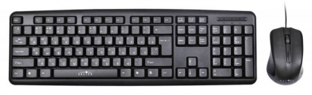 Комплект клавиатура + мышь проводной Оклик 600M USB, 1.35 м, черный