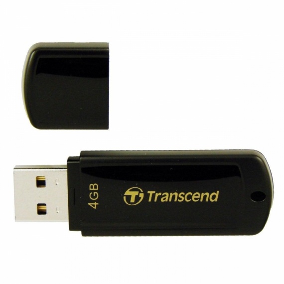 Память Flash Drive 4Gb USB 2.0 TRANSCEND Jet Flash 350 черный <TS4GJF350>