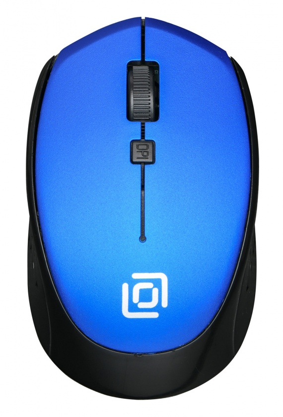 Мышь беспроводная Оклик 488MW USB, 1600 dpi, до 10 м, д/ноутбука, черный/синий