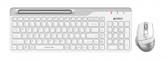 Комплект клавиатура + мышь беспроводной A4Tech FB2535C (USB,2000 dpi,Bluetooth/Радио slim) ICY WHIT