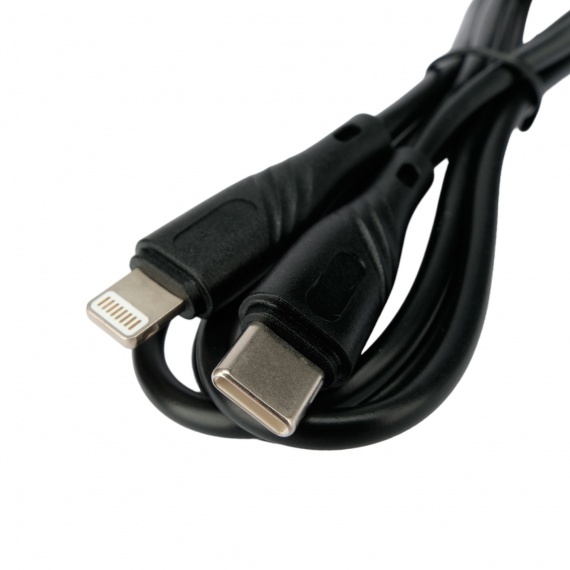 Кабель USB Type-C - Lightning Cablexpert, 1м, черный, 2,1А, 20Вт, PD, медь (CCB-USB2-CMAPO1-1MB)