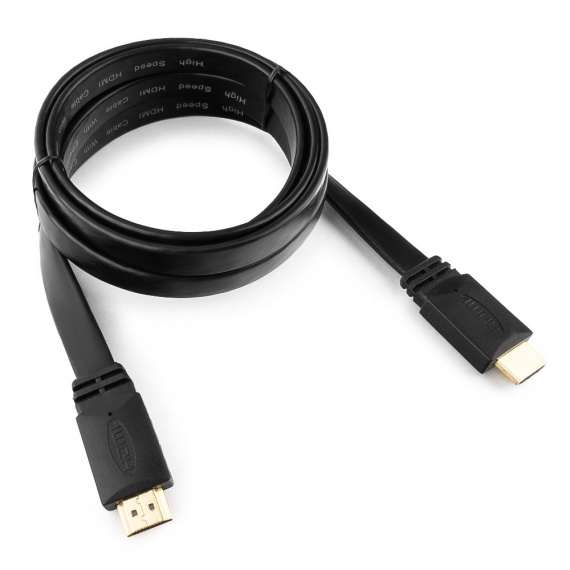 Кабель HDMI Gembird/Cablexpert 1.8 м, 19M/19M v1.4 плоский, позол.разъем, экран (CC-HDMI4F-6) черный