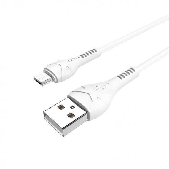 Кабель USB 2.0 hoco X37, AM/MicroUSB, белый, 1м (6931474710505)