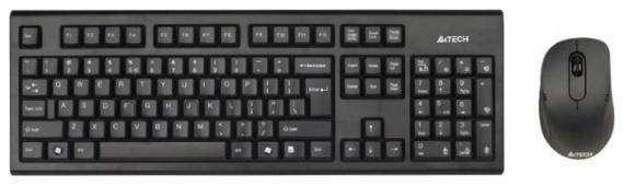 Комплект клавиатура + мышь беспроводной A4Tech 7100N (USB, 2000 dpi, до 15 м, Black)