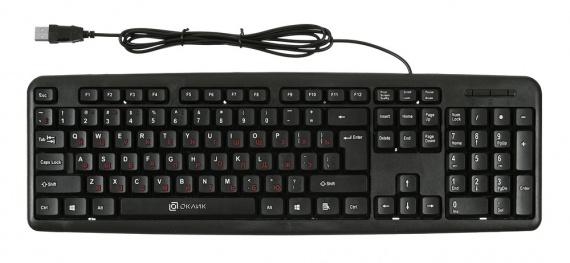 Клавиатура Оклик 90MV2 USB, 1.8 м, черный