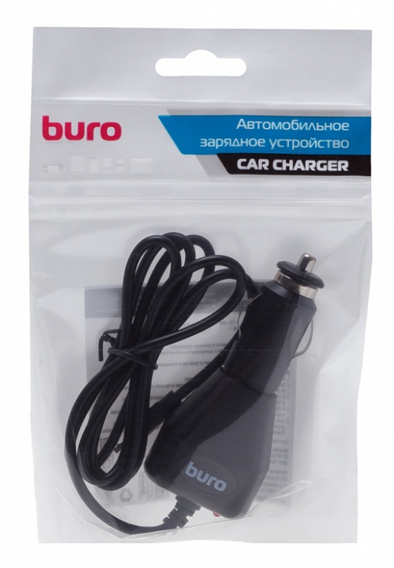 Автомобильный адаптер питания BURO XCJ-048-EM-2A кабель microUSB черный