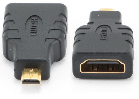 Переходник HDMI-microHDMI 19F/19M Cablexpert (A-HDMI-FD) прямой