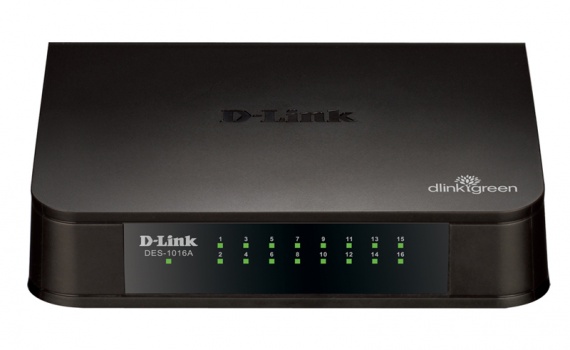 Сетевой коммутатор D-Link DES-1016A/E1B <16 портов 10/100 Мбит/с> неуправляемый