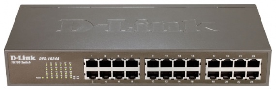 Сетевой коммутатор D-Link DES-1024A/E1B <24 порта 10/100Base-TX>