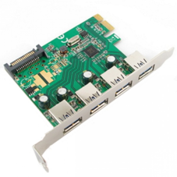 Контроллер PCI Exp x1 Speed Dragon EU312B-2 (4xUSB 3.0 Ext., power 4 pin SATA) OEM