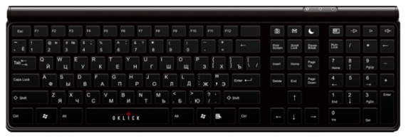 Клавиатура проводная OKLICK 560S <USB, 1.4 м, Black>