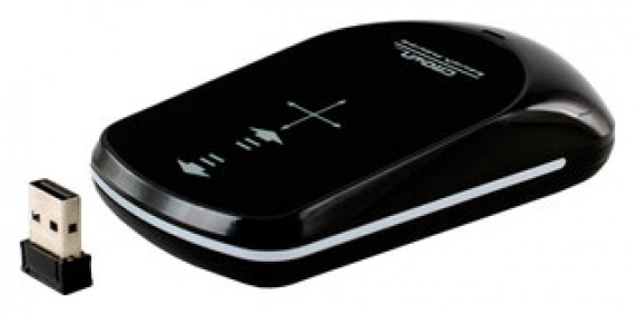Мышь беспроводная CROWN CMM-910W оптическая, сенсорный скролл, black USB
