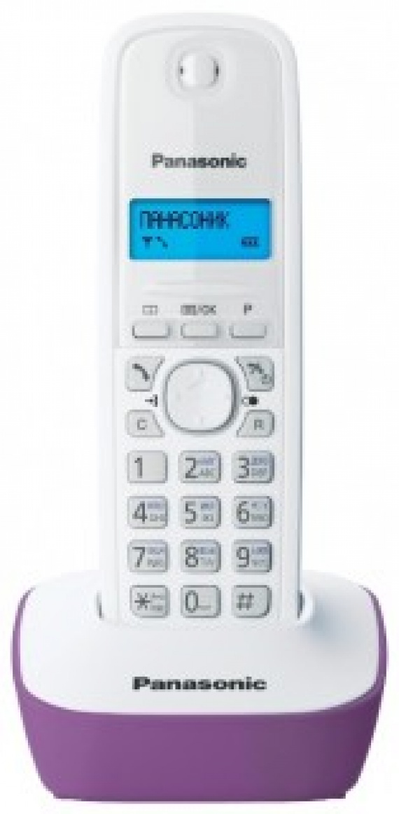 Радиотелефон Panasonic KX-TG1611 RUF, АОН, русскоязычное меню, часы с будильником