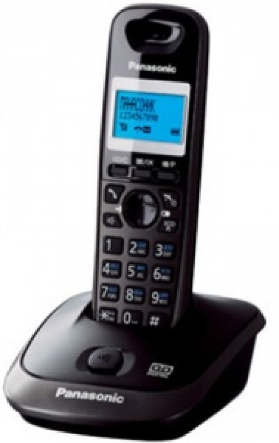 Радиотелефон Panasonic KX-TG2521 RUT, АОН, спикерфон, эко режим, время/дата, автоответчик 20 минут