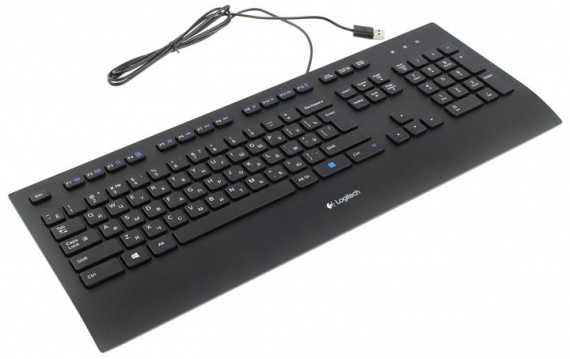 Клавиатура проводная Logitech K280E /920-005215/ <USB, 1.66 м, Black>