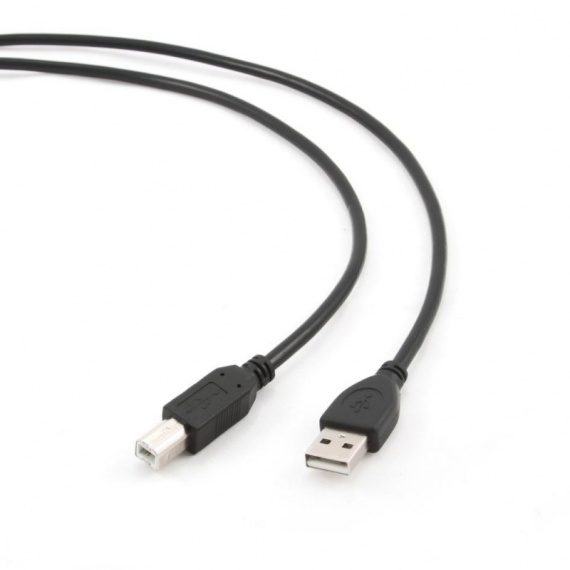 Кабель USB 2.0 AM/BM, 3м, Cablexpert (CCP-USB2-AMBM-10) медь, двойн.экран, черный
