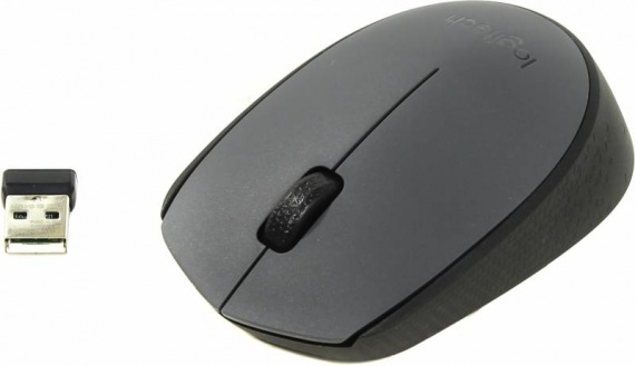 Мышь беспроводная Logitech M170 <USB, 1000 dpi, серый/черный> (910-004642)