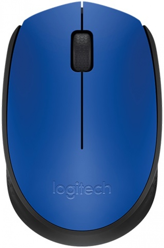 Мышь беспроводная Logitech M171 <USB, 1000 dpi, черный-синий> (910-004640)