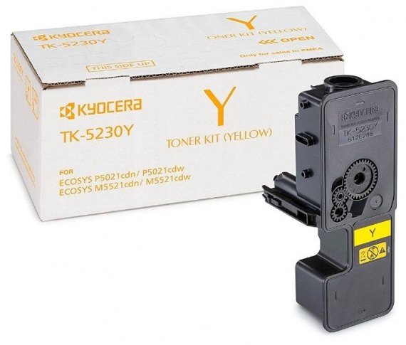 Тонер-картридж Kyocera ECOSYS  P5021cdn/cdw,P5026cdn/cdw,M5521cdn/cdw(TK-5230Y) 2200 копий,yellow ,оригинал