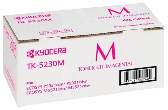 Тонер-картридж Kyocera ECOSYS  P5021cdn/cdw, P5026cdn/cdw, M5521cdn/cdw (TK-5230M) 2200копий,magenta,оригинал