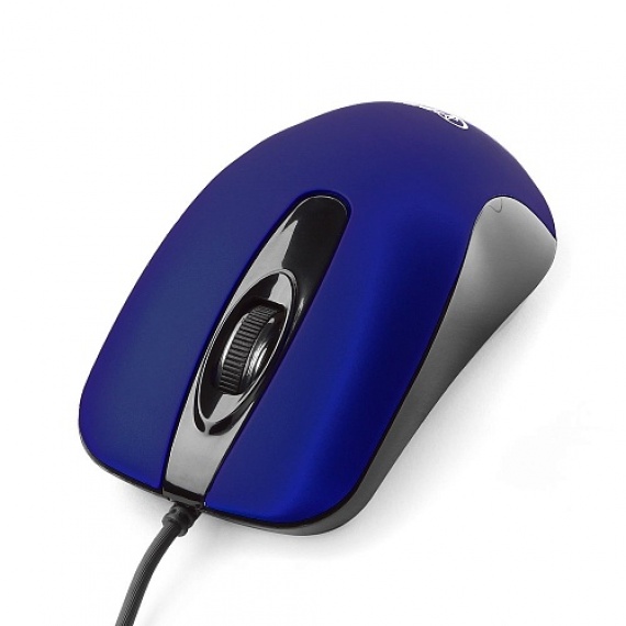 Мышь проводная Gembird MOP-400-B <USB, 1000 dpi, 1.45m, бесшумный клик> Blue