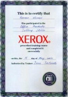 Сертификат инженера Xerox 2007