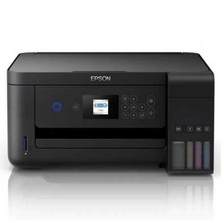 МФУ Epson L4160 (A4, стр.принтер/копир/сканер, 4 цв., 10,5/5 стр/мин, 5760x1440dpi, USB, Wi-Fi)