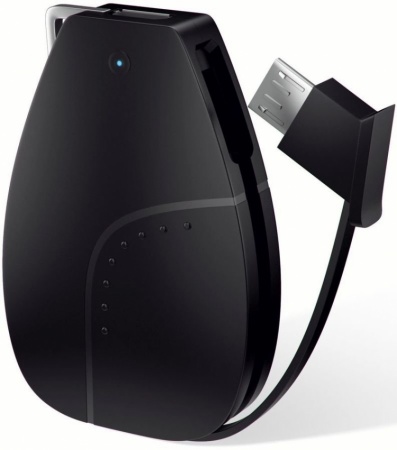 Аккумулятор внешний Hiper PowerBank Circle500 Li-Ion 500mAh 1A черный 1xUSB