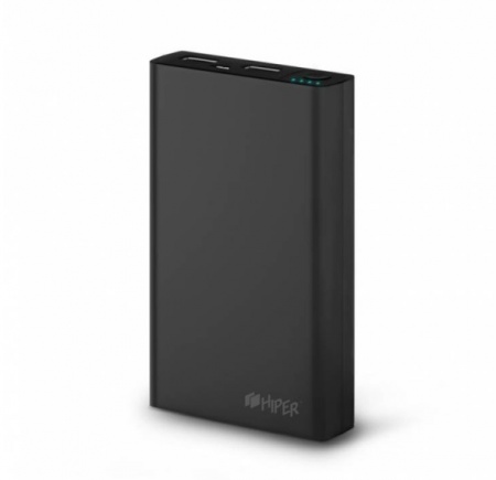 Аккумулятор внешний Hiper RP12500 Li-Ion 12500mAh 2.1A+1A черный 2xUSB