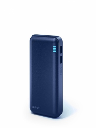 Аккумулятор внешний Hiper SP12500 Li-lon 12500mAh 2.1A +1A синий 2xUSB