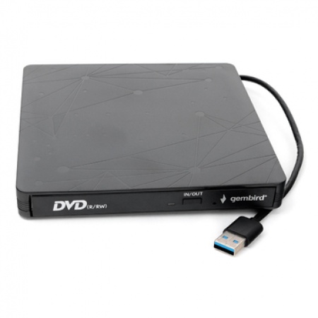 Привод DVD±RW Gembird DVD-USB-03, USB 3.0, пластик, Black