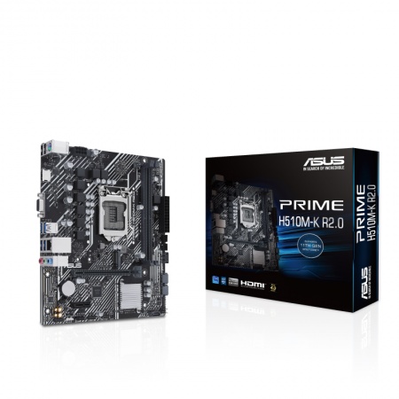 Системная плата Asus PRIME H510M-K R2.0 (S1200, Intel H470, 2xDDR4, M2, PCI-Ex16, mATX, VGA, HDMI) (90MB1E80-M0EAY0)