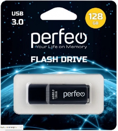Память Flash Drive 128Gb USB 3.0 Perfeo C14 Black metal series